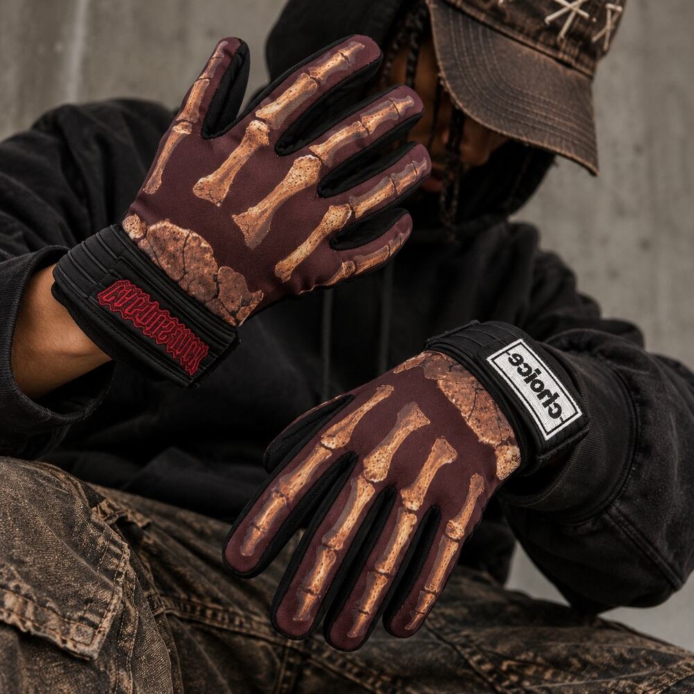 Travis Scott Cactus Jack T-Rexx Skeleton Gloves Black L/XL SS24